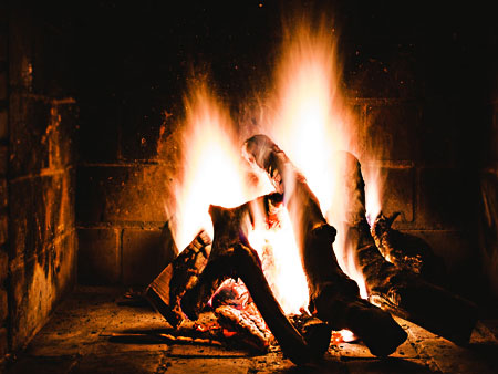Warming fireplace