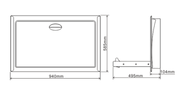 Baby Changing Station - Stainless Steel