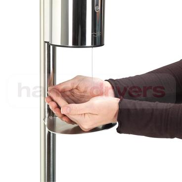 Sanillo Hand Sanitiser Dispenser with Stainless Steel Stand, Signage Frame & 1L Santiser Pack