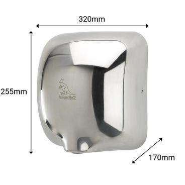 Kangarillo 2 ECO Hand Dryer - Stainless Steel - main image