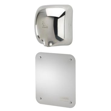 Kangarillo 2 ECO hand dryer in stainless steel with splashback panel